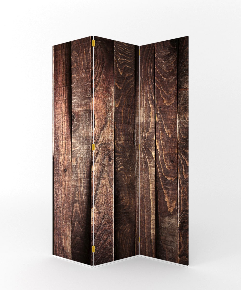 BIOMBO TEXTURA MADERA OSCURA
