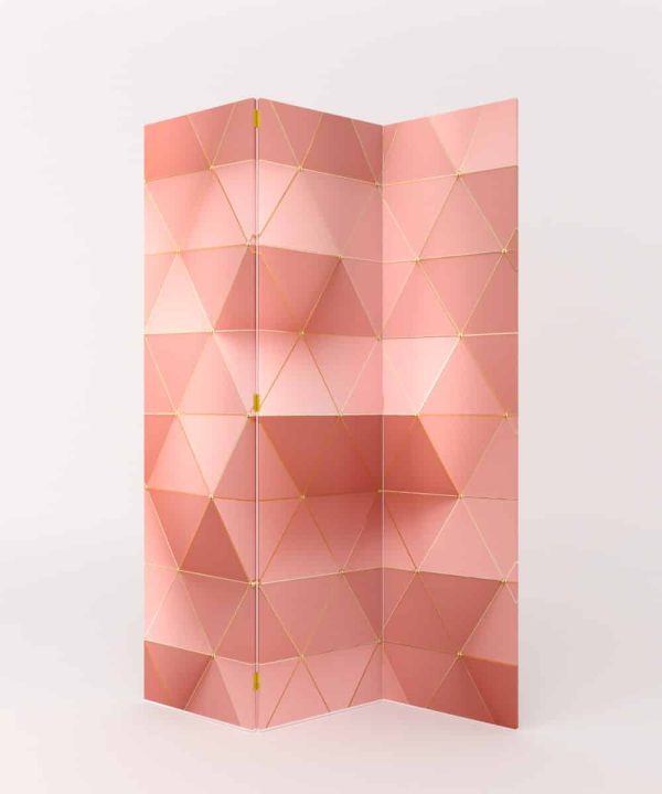 BIOMBO GEOMÉTRICO ROSA