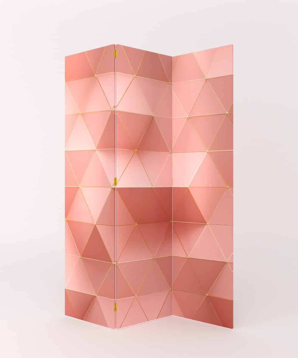 BIOMBO GEOMÉTRICO ROSA