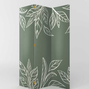 BIOMBO HOJAS BLANCAS DECORATIVO