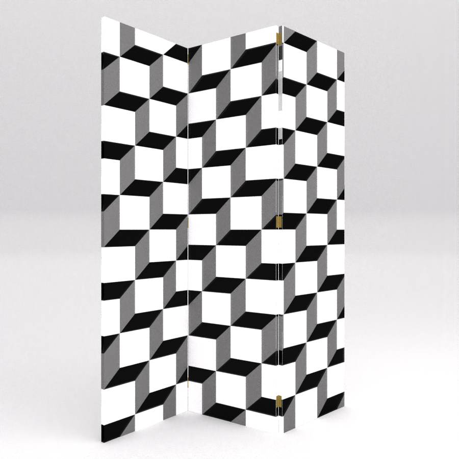 BIOMBO PATRÓN DE CUBOS